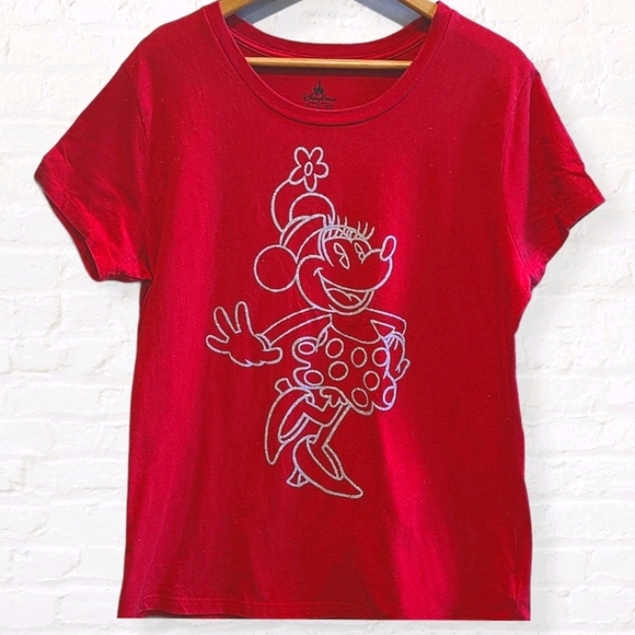 DISNEY Parks Minnie Mouse Red T-shirt - Picture 1 of 8